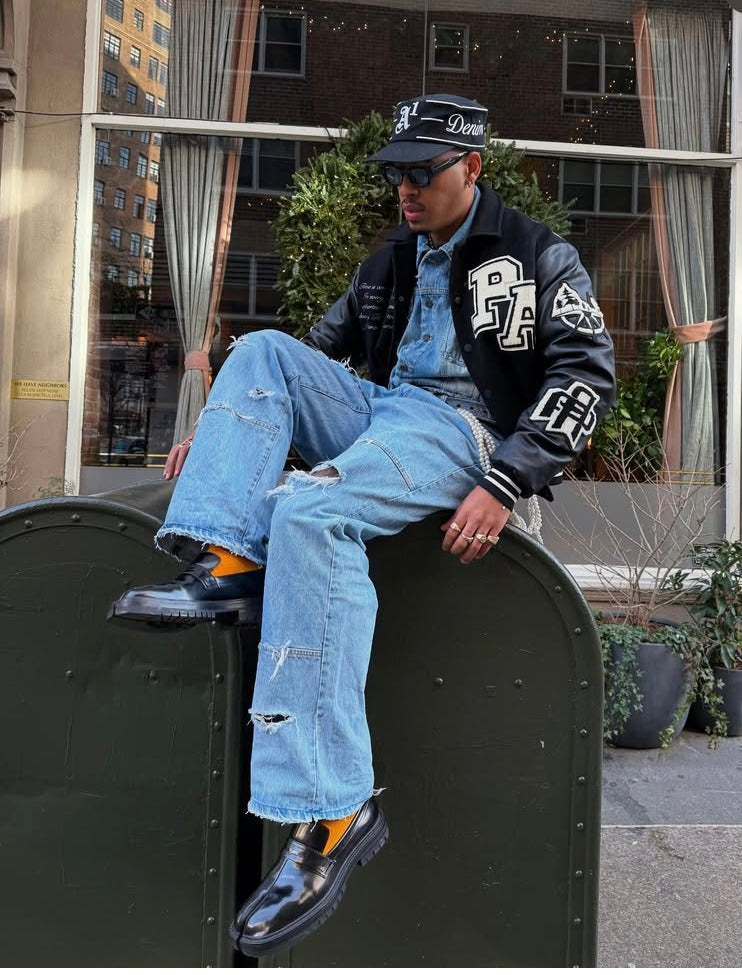 Black Obsidian Continuum Varsity jackets