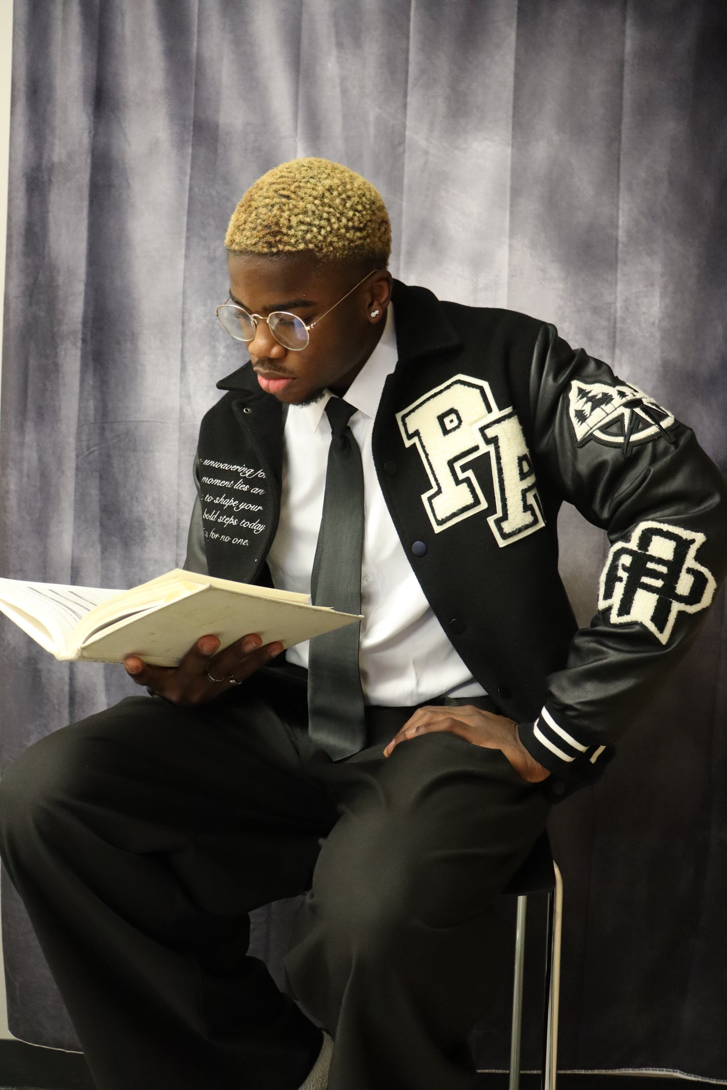 Black Obsidian Continuum Varsity jackets