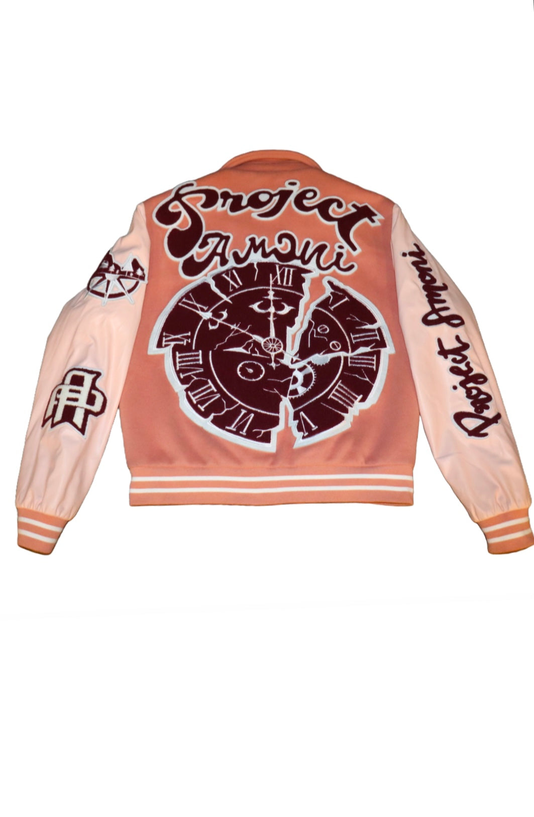 Champagne Pink Continuum Varsity Jackets