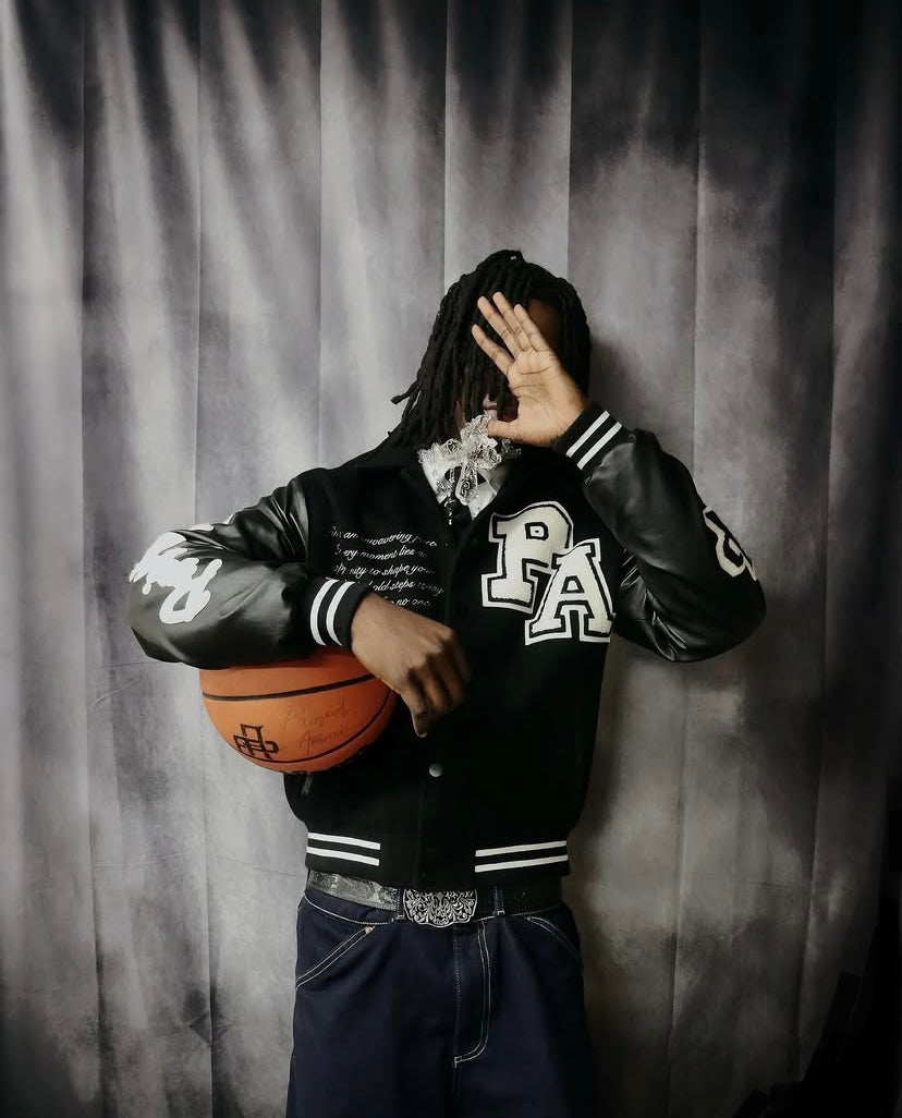 Black Obsidian Continuum Varsity jackets